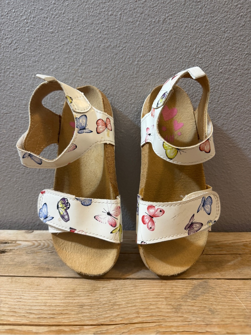 H&M White Kids Butterfly Strap Sandals